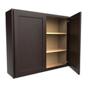 Luxor Espresso - Double Door Wall Cabinet | 42"W x 36"H x 12"D Load image into Gallery viewer, Luxor Espresso - Double Door Wall Cabinet | 42"W x 36"H x 12"D