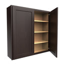 42 inch Wall Cabinet | 42"W x 42"H x 12"D | RTA Luxor Espresso Load image into Gallery viewer, 42 inch Wall Cabinet | 42"W x 42"H x 12"D | RTA Luxor Espresso