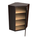 Luxor Espresso - Corner Wall Cabinet | 24"W x 42"H x 12"D Load image into Gallery viewer, Luxor Espresso - Corner Wall Cabinet | 24"W x 42"H x 12"D