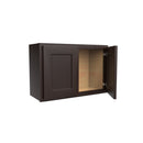 Luxor Espresso - Double Door Wall Cabinet | 27"W x 18"H x 12"D Load image into Gallery viewer, Luxor Espresso - Double Door Wall Cabinet | 27"W x 18"H x 12"D