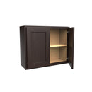 24 inch Wall Cabinet | 30"W x 24"H x 12"D | RTA Luxor Espresso Load image into Gallery viewer, 24 inch Wall Cabinet | 30"W x 24"H x 12"D | RTA Luxor Espresso