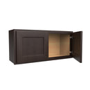 2 Door Wall Cabinet | 33"W x 15"H x 12"D | RTA Luxor Espresso Load image into Gallery viewer, 2 Door Wall Cabinet | 33"W x 15"H x 12"D | RTA Luxor Espresso
