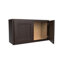 2 Door Wall Cabinet | 33"W x 18"H x 12"D | RTA Luxor Espresso Load image into Gallery viewer, 2 Door Wall Cabinet | 33"W x 18"H x 12"D | RTA Luxor Espresso