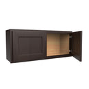 Luxor Espresso - Double Door Wall Cabinet | 36"W x 15"H x 12"D Load image into Gallery viewer, Luxor Espresso - Double Door Wall Cabinet | 36"W x 15"H x 12"D