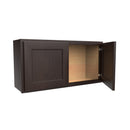 Luxor Espresso - Double Door Wall Cabinet | 36"W x 18"H x 12"D Load image into Gallery viewer, Luxor Espresso - Double Door Wall Cabinet | 36"W x 18"H x 12"D