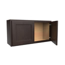 2 Door Wall Cabinet | 36"W x 18"H x 12"D | RTA Luxor Espresso Load image into Gallery viewer, 2 Door Wall Cabinet | 36"W x 18"H x 12"D | RTA Luxor Espresso