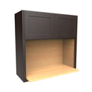 Microwave Wall Cabinet | 30"W x 30"H x 12"D | RTA Luxor Espresso Load image into Gallery viewer, Microwave Wall Cabinet | 30"W x 30"H x 12"D | RTA Luxor Espresso