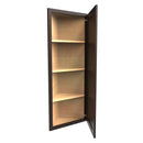 RTA Luxor Espresso - Single Door Wall End Cabinet | 12"W x 42"H x 12"D Load image into Gallery viewer, RTA Luxor Espresso - Single Door Wall End Cabinet | 12"W x 42"H x 12"D