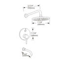 8 Inch Wall Mounted Rain Shower Faucet Set, Chrome/ Brushed Nickel Finish With Tub Spout Load image into Gallery viewer, 8 Inch Wall Mounted Rain Shower Faucet Set, Chrome/ Brushed Nickel Finish With Tub Spout