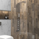 63 In. 2 Jet Shower Panel System With Fixed Rainfall & Waterfall Shower head, Handheld Shower & Tub Spout, Self-Cleaning & Jet Massage Feature Load image into Gallery viewer, 63 In. 2 Jet Shower Panel System With Fixed Rainfall & Waterfall Shower head, Handheld Shower & Tub Spout, Self-Cleaning & Jet Massage Feature