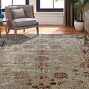 Modena Vintage Grey 7 ft. 9 in. x 9 ft. 9 in. Indoor/Outdoor Area Rug Load image into Gallery viewer, Modena Vintage Grey 7 ft. 9 in. x 9 ft. 9 in. Indoor/Outdoor Area Rug