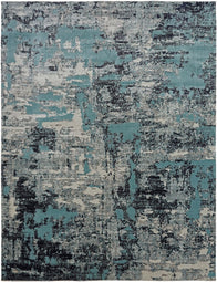 Modena Aqua + Zinc 7 ft. 9 in. x 9 ft. 9 in. Indoor/Outdoor Area Rug Modena Aqua + Zinc 7 ft. 9 in. x 9 ft. 9 in. Indoor/Outdoor Area Rug