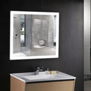 36 in. x 36 in. LED Lighted Bathroom Vanity Mirror, Anti-Fog, Touch Button, Adjustable Color Temperature & Remembrance, Wall Mounted Makeup Mirror, Window Style Load image into Gallery viewer, 36 in. x 36 in. LED Lighted Bathroom Vanity Mirror, Anti-Fog, Touch Button, Adjustable Color Temperature & Remembrance, Wall Mounted Makeup Mirror, Window Style