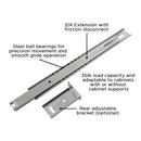 Drawer Slide Center Mount 3/4 Extension 12 Inch - Hickory Hardware Load image into Gallery viewer, Drawer Slide Center Mount 3/4 Extension 12 Inch - Hickory Hardware