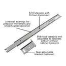 Drawer Slide Center Mount 3/4 Extension 12 Inch - Hickory Hardware Load image into Gallery viewer, Drawer Slide Center Mount 3/4 Extension 12 Inch - Hickory Hardware