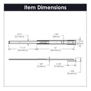 Drawer Slide Center Mount 3/4 Extension 12 Inch - Hickory Hardware Load image into Gallery viewer, Drawer Slide Center Mount 3/4 Extension 12 Inch - Hickory Hardware