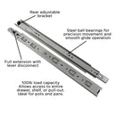 Drawer Slide Side Mount Full Extension 12 Inch (2 Pack) - Hickory Hardware Load image into Gallery viewer, Drawer Slide Side Mount Full Extension 12 Inch (2 Pack) - Hickory Hardware
