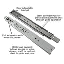 Side Drawer Slides Soft Close Full Extension 12 Inch (2 Pack) - Hickory Hardware Load image into Gallery viewer, Side Drawer Slides Soft Close Full Extension 12 Inch (2 Pack) - Hickory Hardware