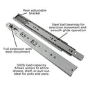 Side Drawer Slides Soft Close Full Extension 12 Inch (2 Pack) - Hickory Hardware Load image into Gallery viewer, Side Drawer Slides Soft Close Full Extension 12 Inch (2 Pack) - Hickory Hardware