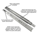 Side Drawer Slides Soft Close Full Extension 12 Inch (2 Pack) - Hickory Hardware Load image into Gallery viewer, Side Drawer Slides Soft Close Full Extension 12 Inch (2 Pack) - Hickory Hardware