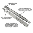 Side Drawer Slides Soft Close Full Extension 12 Inch (2 Pack) - Hickory Hardware Load image into Gallery viewer, Side Drawer Slides Soft Close Full Extension 12 Inch (2 Pack) - Hickory Hardware