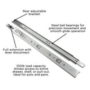 Side Drawer Slides Soft Close Full Extension 12 Inch (2 Pack) - Hickory Hardware Load image into Gallery viewer, Side Drawer Slides Soft Close Full Extension 12 Inch (2 Pack) - Hickory Hardware