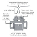 Door Catch 1-3/16 Inch Center to Center Cadmium - Hickory Hardware Load image into Gallery viewer, Door Catch 1-3/16 Inch Center to Center Cadmium - Hickory Hardware