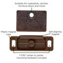 Magnetic Catch 1-7/16 Inch Center to Center - Hickory Hardware Load image into Gallery viewer, Magnetic Catch 1-7/16 Inch Center to Center - Hickory Hardware