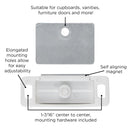 Magnetic Catch 1-7/16 Inch Center to Center - Hickory Hardware Load image into Gallery viewer, Magnetic Catch 1-7/16 Inch Center to Center - Hickory Hardware