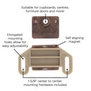 Gate Catch 1-5/8 Inch Center to Center - Hickory Hardware Load image into Gallery viewer, Gate Catch 1-5/8 Inch Center to Center - Hickory Hardware