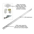 Center Undermount Drawer Slides Mono Rail 3/4 Extension Cadmium - Hickory Hardware Load image into Gallery viewer, Center Undermount Drawer Slides Mono Rail 3/4 Extension Cadmium - Hickory Hardware