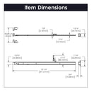 Center Undermount Drawer Slides Mono Rail 3/4 Extension Cadmium - Hickory Hardware Load image into Gallery viewer, Center Undermount Drawer Slides Mono Rail 3/4 Extension Cadmium - Hickory Hardware