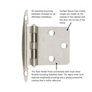 Flush Door Hinges Surface Face Frame Free Swinging (2 Hinges/Per Pack) - Hickory Hardware Load image into Gallery viewer, Flush Door Hinges Surface Face Frame Free Swinging (2 Hinges/Per Pack) - Hickory Hardware