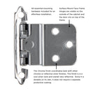 Hinge 3/8 Inch Inset Surface Face Frame Self-Close (2 Hinges/Per Pack) - Hickory Hardware Load image into Gallery viewer, Hinge 3/8 Inch Inset Surface Face Frame Self-Close (2 Hinges/Per Pack) - Hickory Hardware
