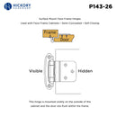 Hinge 3/8 Inch Inset Surface Face Frame Self-Close (2 Hinges/Per Pack) - Hickory Hardware Load image into Gallery viewer, Hinge 3/8 Inch Inset Surface Face Frame Self-Close (2 Hinges/Per Pack) - Hickory Hardware