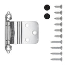 Hinge 3/8 Inch Inset Surface Face Frame Self-Close (2 Hinges/Per Pack) - Hickory Hardware Load image into Gallery viewer, Hinge 3/8 Inch Inset Surface Face Frame Self-Close (2 Hinges/Per Pack) - Hickory Hardware