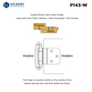 Hinge 3/8 Inch Inset Surface Face Frame Self-Close (2 Hinges/Per Pack) - Hickory Hardware Load image into Gallery viewer, Hinge 3/8 Inch Inset Surface Face Frame Self-Close (2 Hinges/Per Pack) - Hickory Hardware