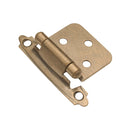 Flush Cabinet Hinges Surface Face Frame Self-Close (2 Hinges/Per Pack) in Antique Brass - Hickory Hardware Load image into Gallery viewer, Flush Cabinet Hinges Surface Face Frame Self-Close (2 Hinges/Per Pack) in Antique Brass - Hickory Hardware