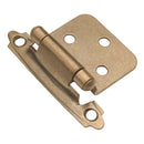 Flush Cabinet Hinges Surface Face Frame Self-Close (2 Hinges/Per Pack) in Antique Brass - Hickory Hardware Load image into Gallery viewer, Flush Cabinet Hinges Surface Face Frame Self-Close (2 Hinges/Per Pack) in Antique Brass - Hickory Hardware