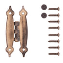Flush Mount Hinges Surface Face Mount (2 Hinges/Per Pack) in Antique Brass - Hickory Hardware Load image into Gallery viewer, Flush Mount Hinges Surface Face Mount (2 Hinges/Per Pack) in Antique Brass - Hickory Hardware