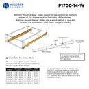 Drawer Slide Bottom Mount 3/4 Extension 12 Inch - Hickory Hardware Load image into Gallery viewer, Drawer Slide Bottom Mount 3/4 Extension 12 Inch - Hickory Hardware