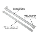 Drawer Slide Bottom Mount 3/4 Extension 12 Inch - Hickory Hardware Load image into Gallery viewer, Drawer Slide Bottom Mount 3/4 Extension 12 Inch - Hickory Hardware