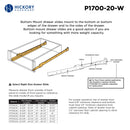 Drawer Slide Bottom Mount 3/4 Extension 12 Inch - Hickory Hardware Load image into Gallery viewer, Drawer Slide Bottom Mount 3/4 Extension 12 Inch - Hickory Hardware