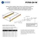 Drawer Slide Bottom Mount 3/4 Extension 12 Inch - Hickory Hardware Load image into Gallery viewer, Drawer Slide Bottom Mount 3/4 Extension 12 Inch - Hickory Hardware