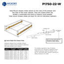 Drawer Slide Side Mount 3/4 Extension 12 Inch - Hickory Hardware Load image into Gallery viewer, Drawer Slide Side Mount 3/4 Extension 12 Inch - Hickory Hardware