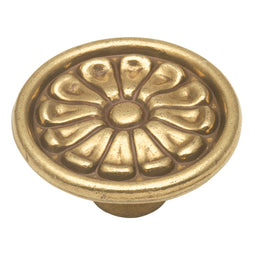 Antique Brass Knob 1-5/8 Inch Diameter - Manor House Collection Antique Brass Knob 1-5/8 Inch Diameter - Manor House Collection