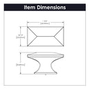 Knob 1-3/4 Inch x 15/16 Inch - Bungalow Collection Load image into Gallery viewer, Knob 1-3/4 Inch x 15/16 Inch - Bungalow Collection