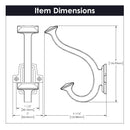 Hook 1-1/2 Inch Center to Center - Hickory Hardware Load image into Gallery viewer, Hook 1-1/2 Inch Center to Center - Hickory Hardware