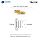Door Hinges 3/8 Inch Inset Surface Face Frame Self-Close (2 Hinges/Per Pack) - Hickory Hardware - Load image into Gallery viewer, Door Hinges 3/8 Inch Inset Surface Face Frame Self-Close (2 Hinges/Per Pack) - Hickory Hardware -