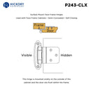 Door Hinges 3/8 Inch Inset Surface Face Frame Self-Close (2 Hinges/Per Pack) - Hickory Hardware - Load image into Gallery viewer, Door Hinges 3/8 Inch Inset Surface Face Frame Self-Close (2 Hinges/Per Pack) - Hickory Hardware -